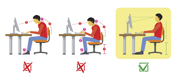tư thế ngồi đúng cho người bị thoát vị đĩa đệm